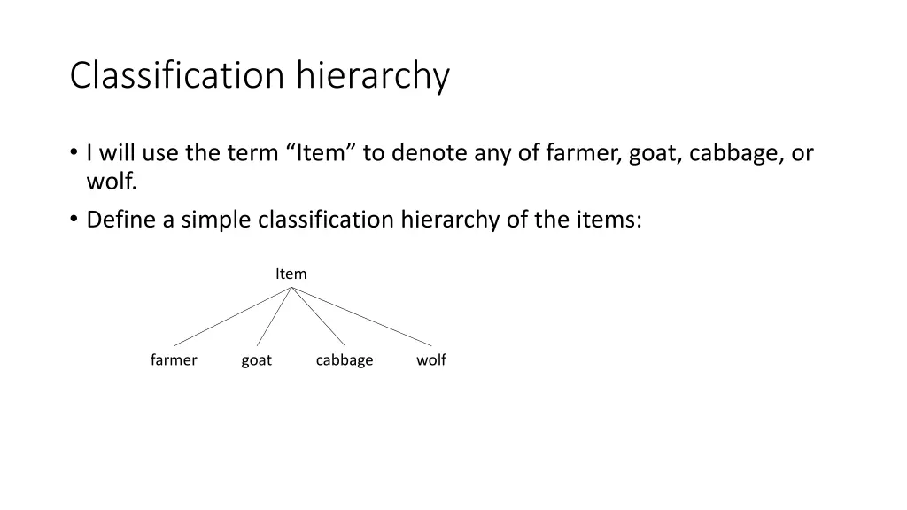 classification hierarchy