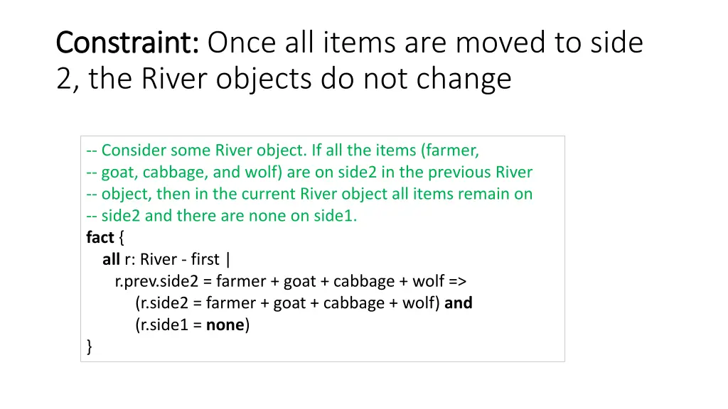 constraint constraint once all items are moved