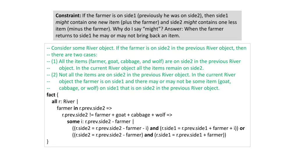 constraint if the farmer is on side1 previously