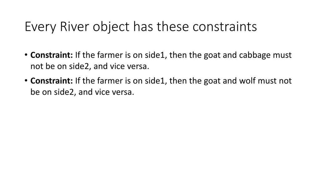 every river object has these constraints