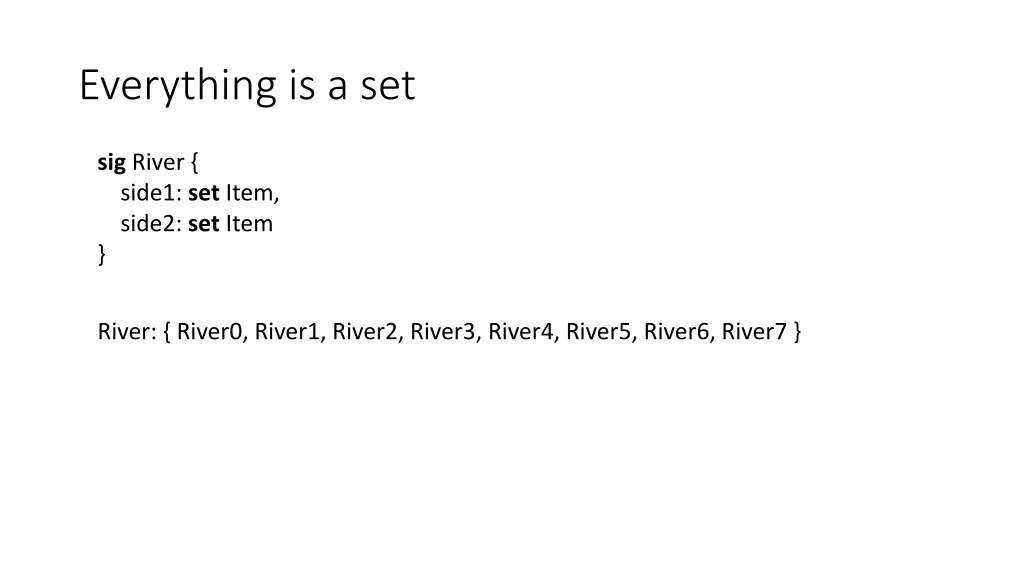 everything is a set