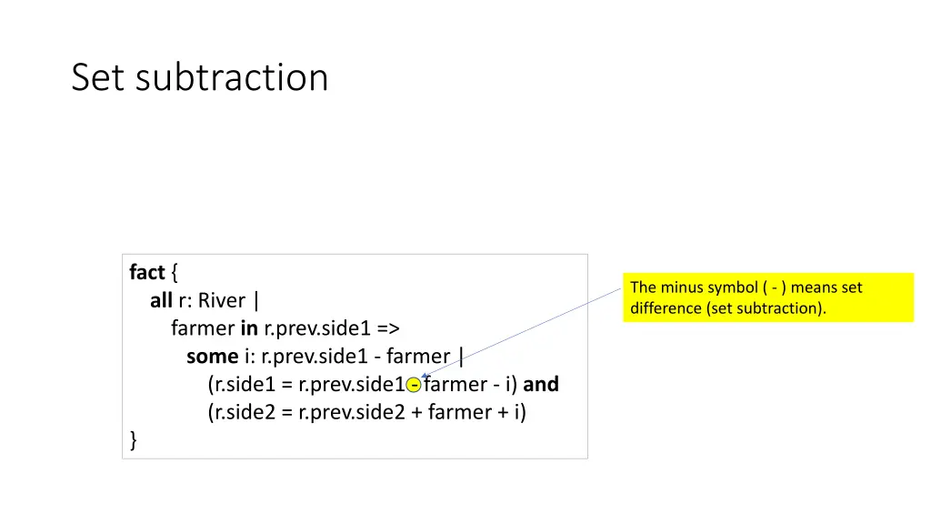 set subtraction