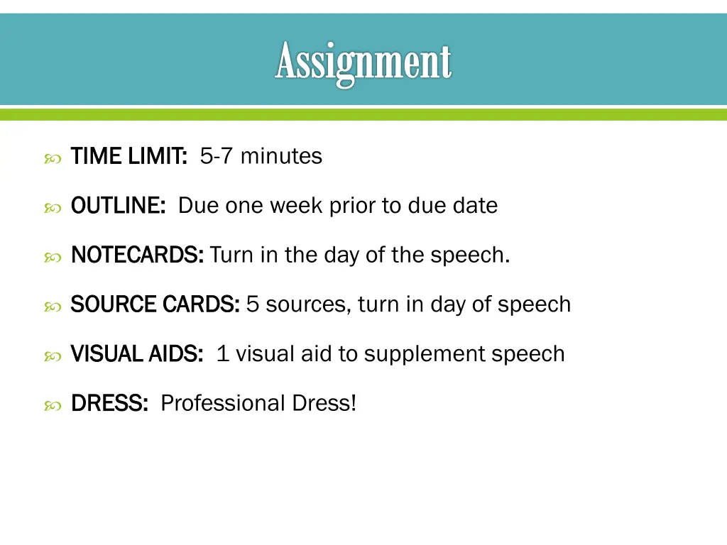 assignment