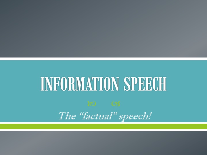 information speech