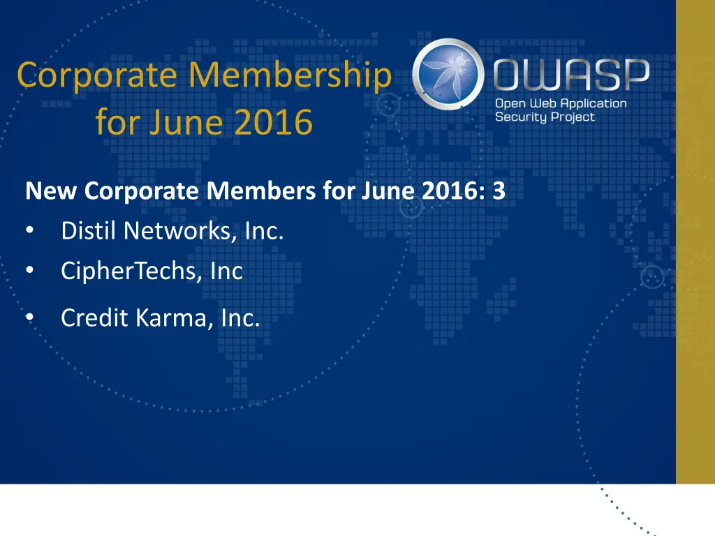corporate membership for june 2016 1