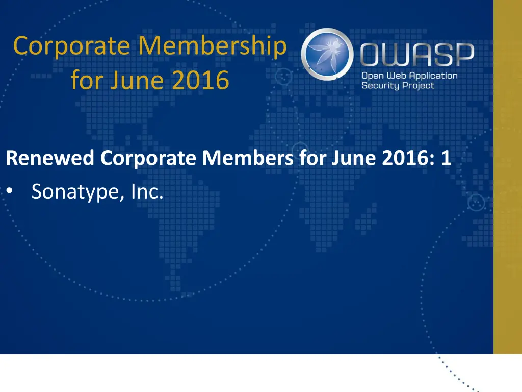 corporate membership for june 2016 2