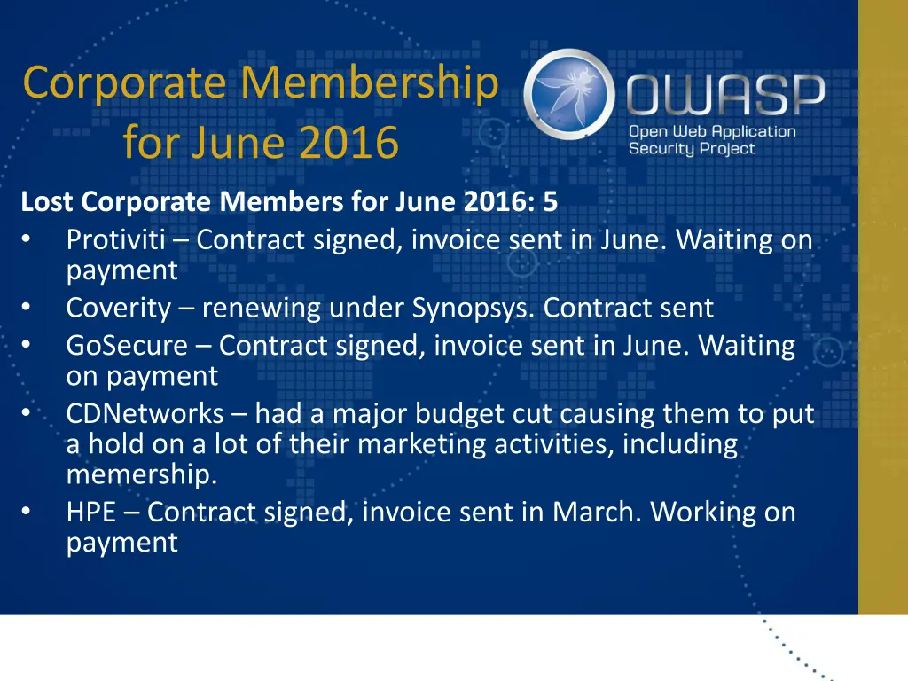 corporate membership for june 2016 3