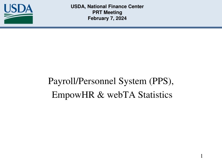 usda national finance center prt meeting february