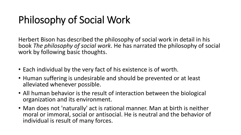 philosophy of social work philosophy of social