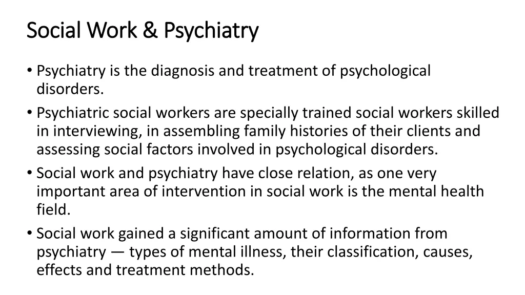 social work psychiatry social work psychiatry