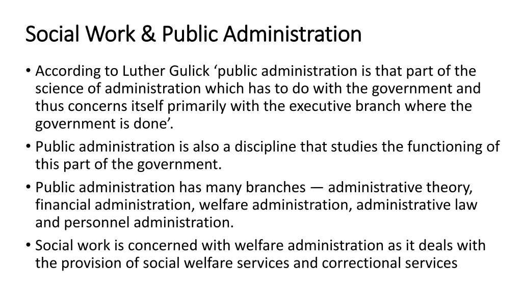 social work public administration social work