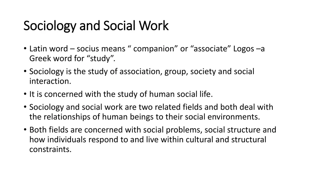 sociology and social work sociology and social