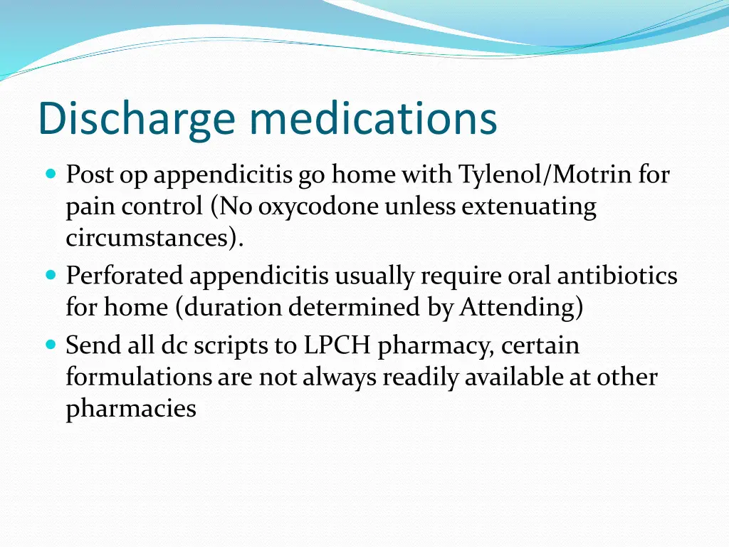 discharge medications