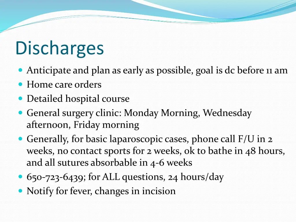 discharges