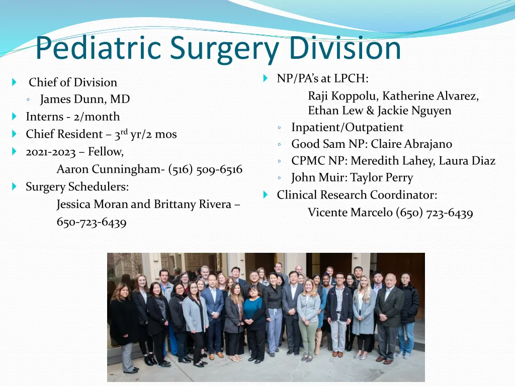 pediatric surgery division