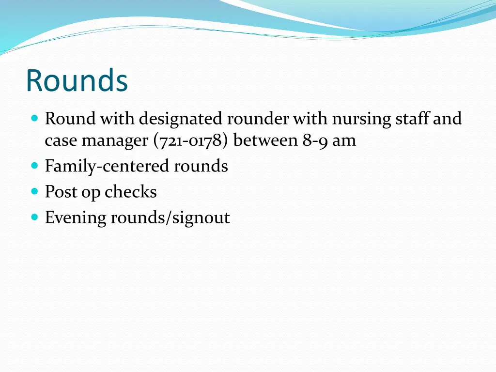 rounds