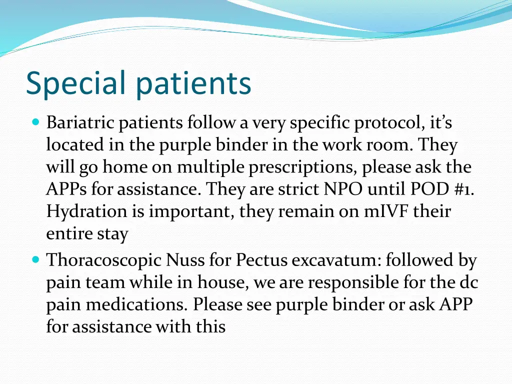 special patients