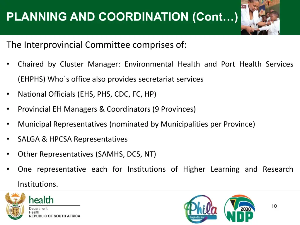 planning and coordination cont 1