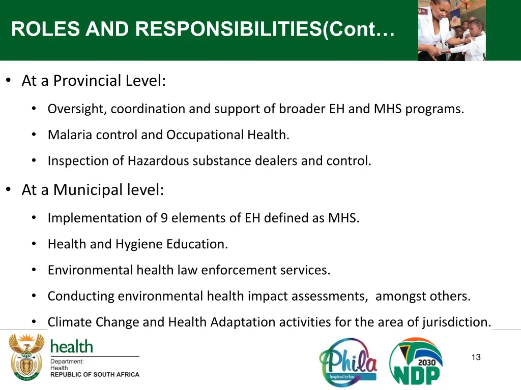 roles and responsibilities cont