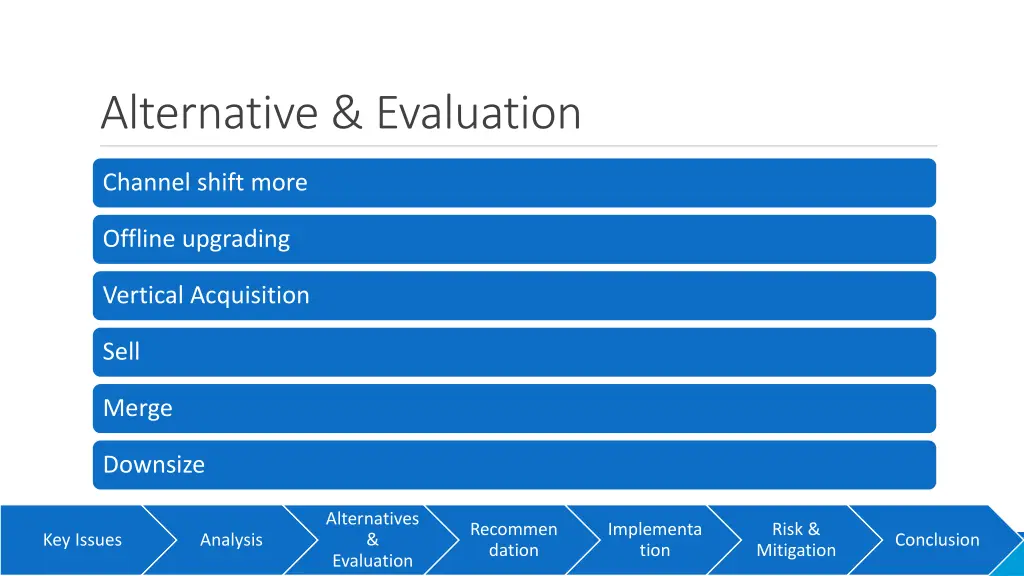alternative evaluation