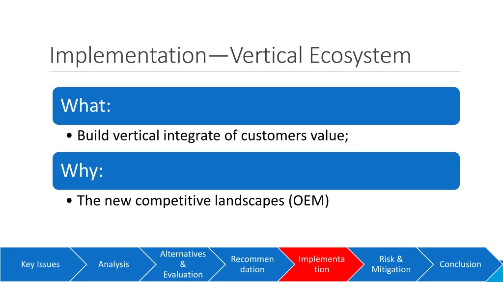 implementation vertical ecosystem