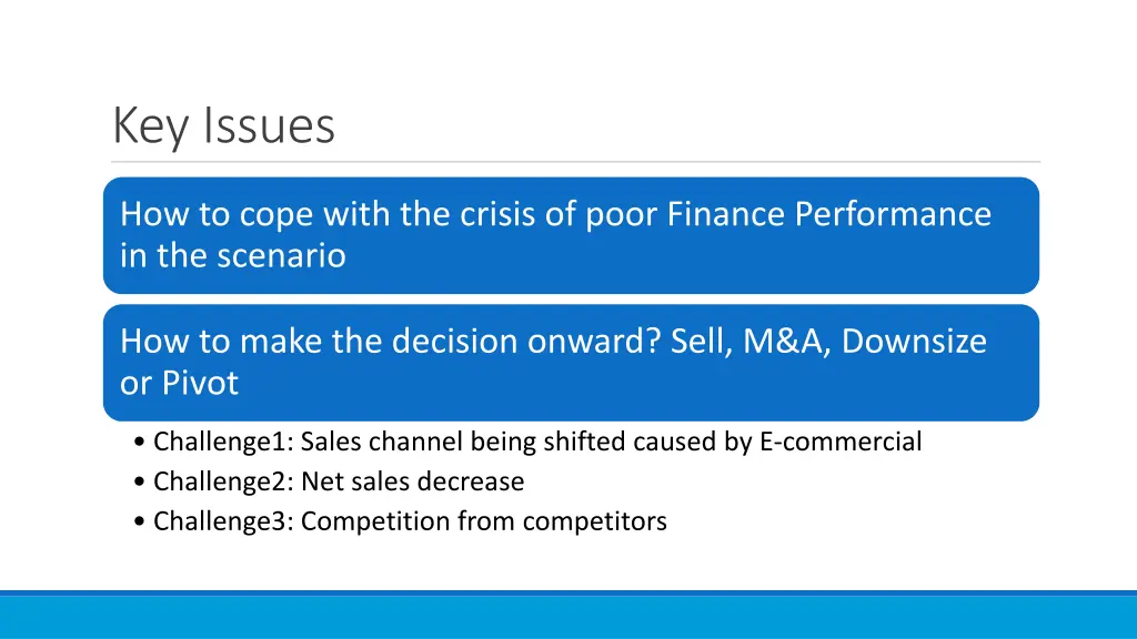 key issues