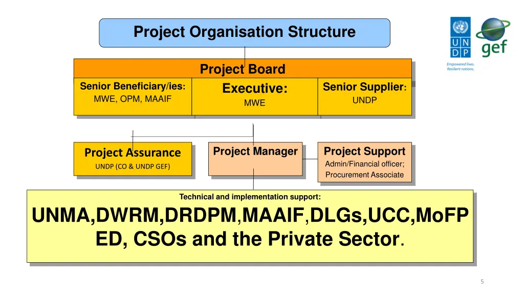 project organisation structure