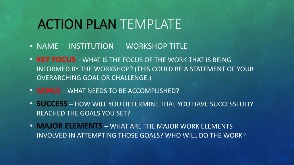action plan action plan template