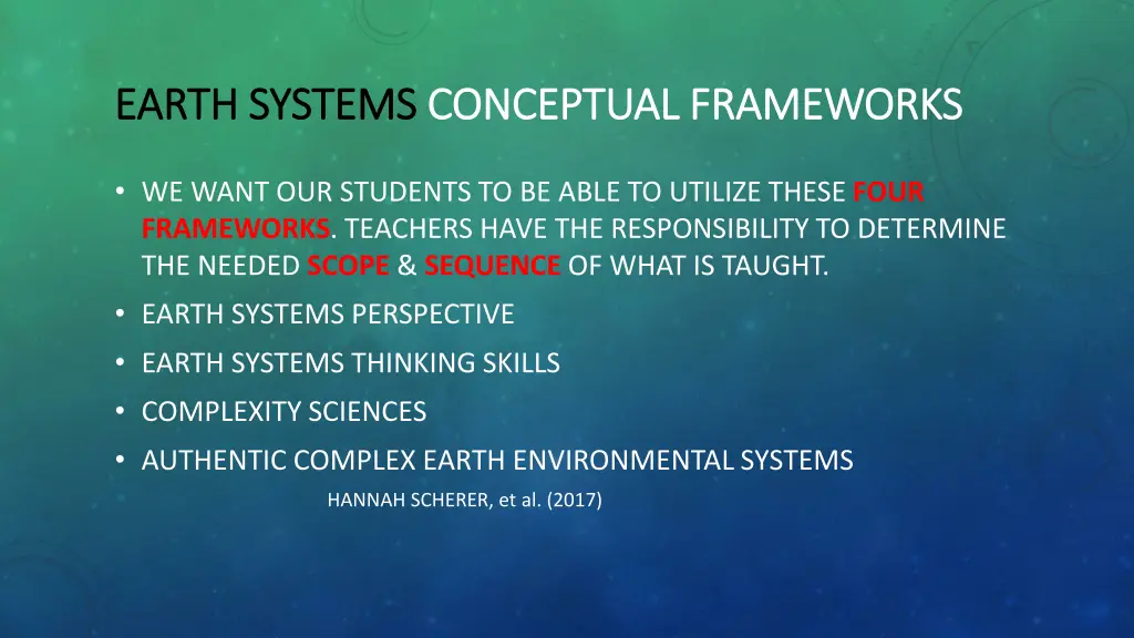 earth systems earth systems conceptual frameworks