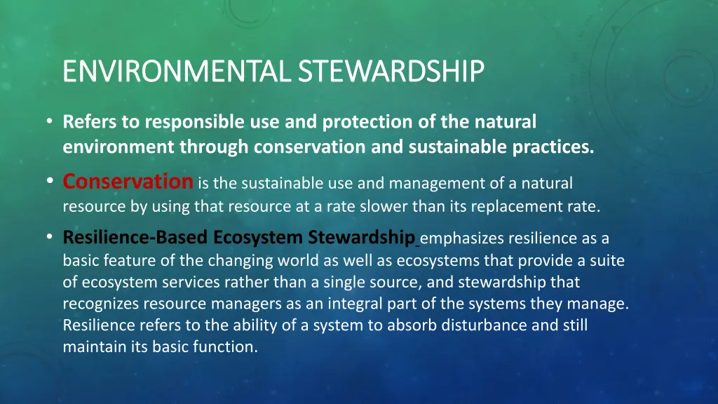 environmental stewardship environmental