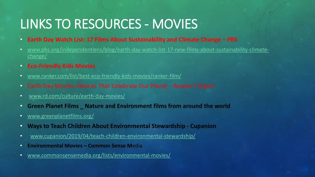 links to resources links to resources movies