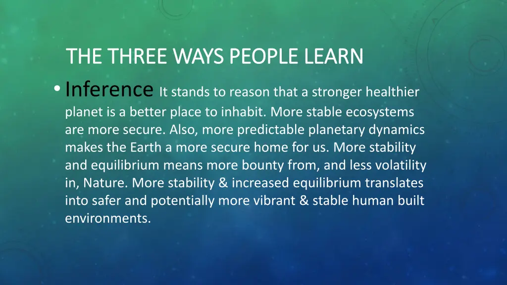the three ways people learn the three ways people