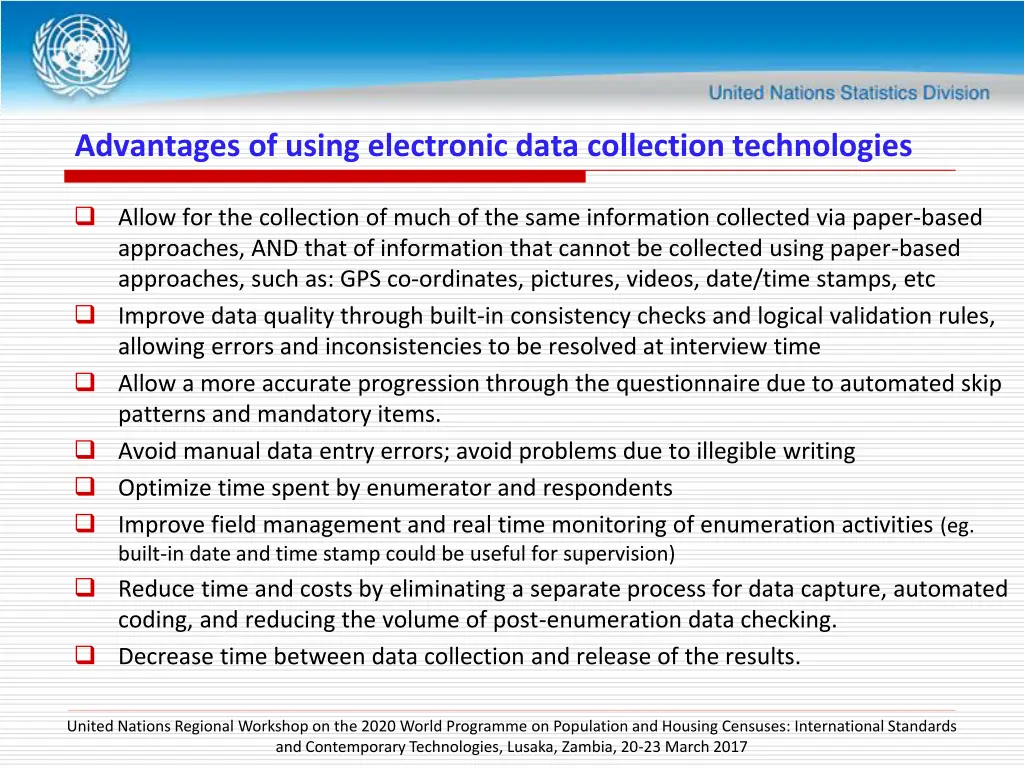 advantages of using electronic data collection