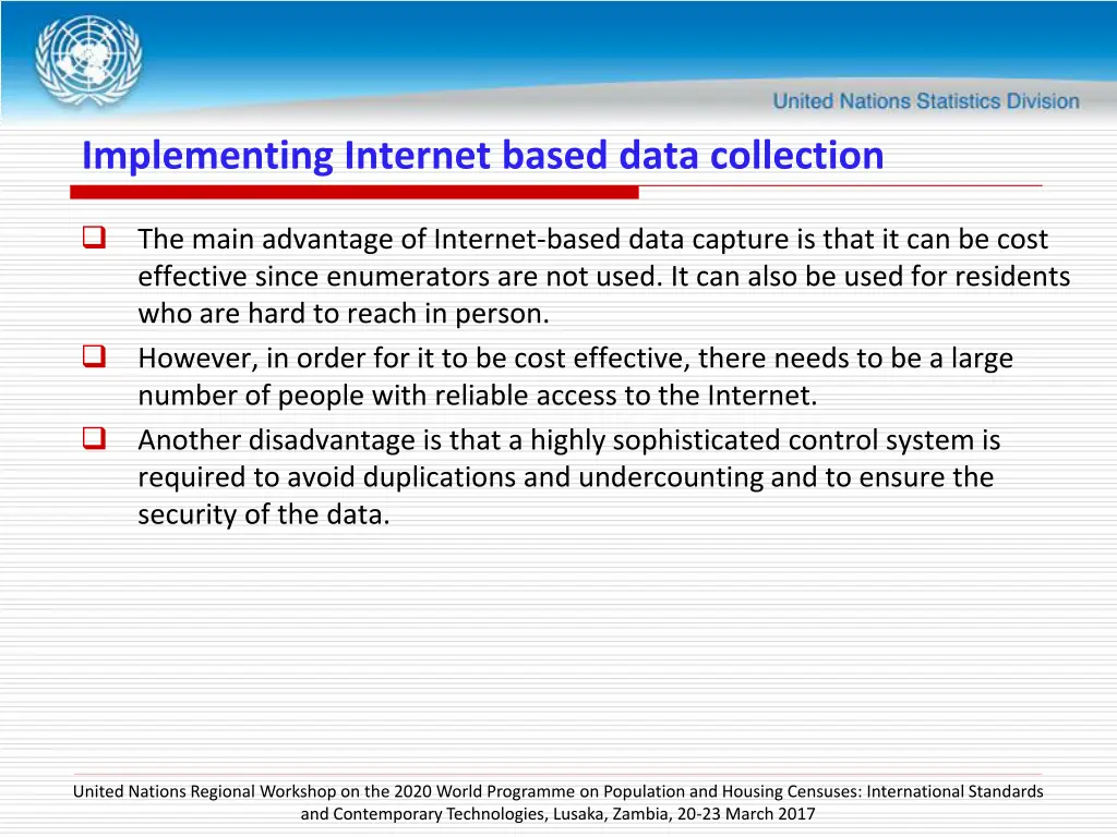 implementing internet based data collection 1
