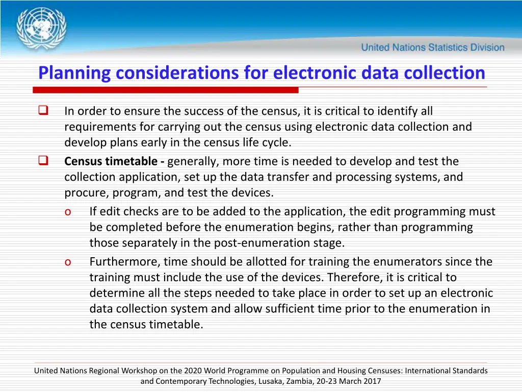 planning considerations for electronic data