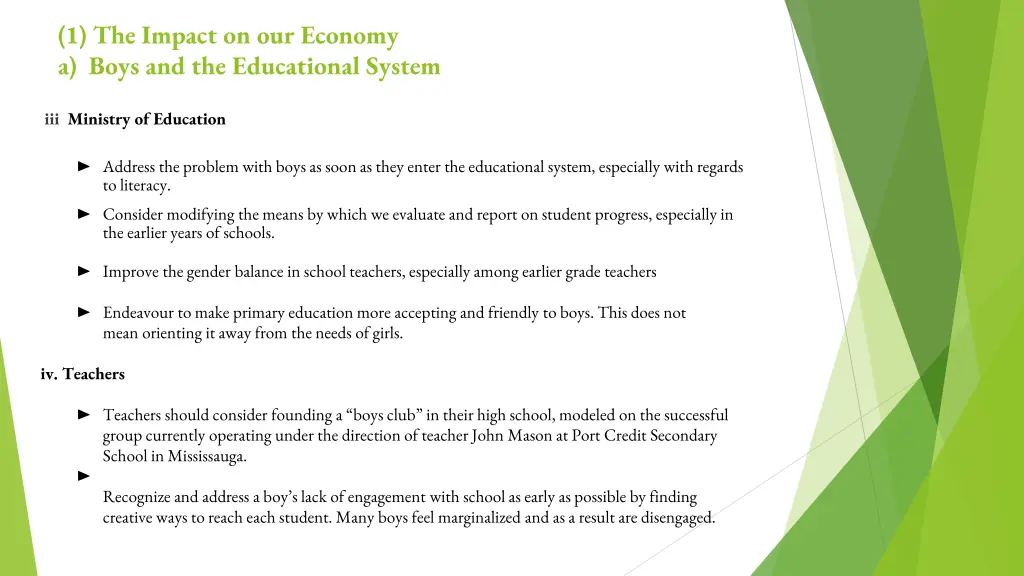 1 the impact on our economy a boys 3