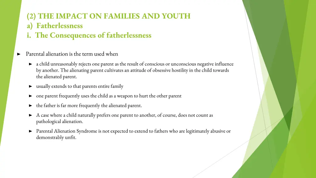 2 the impact on families and youth 1
