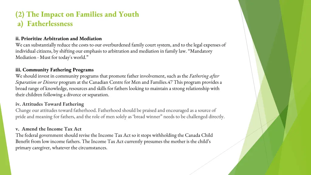 2 the impact on families and youth 3