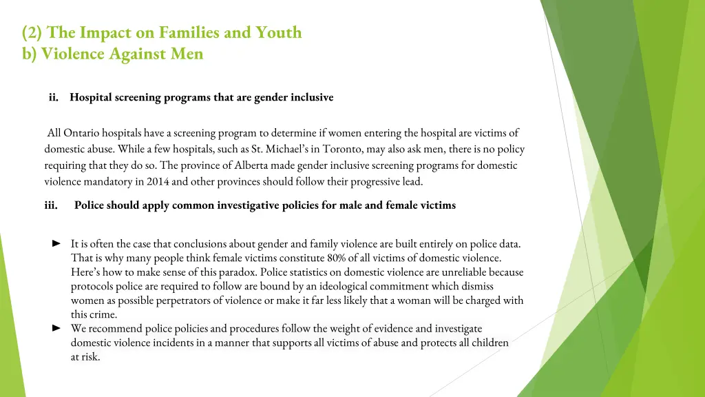 2 the impact on families and youth b violence 6