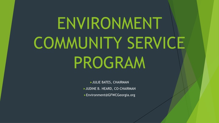 environment community service program