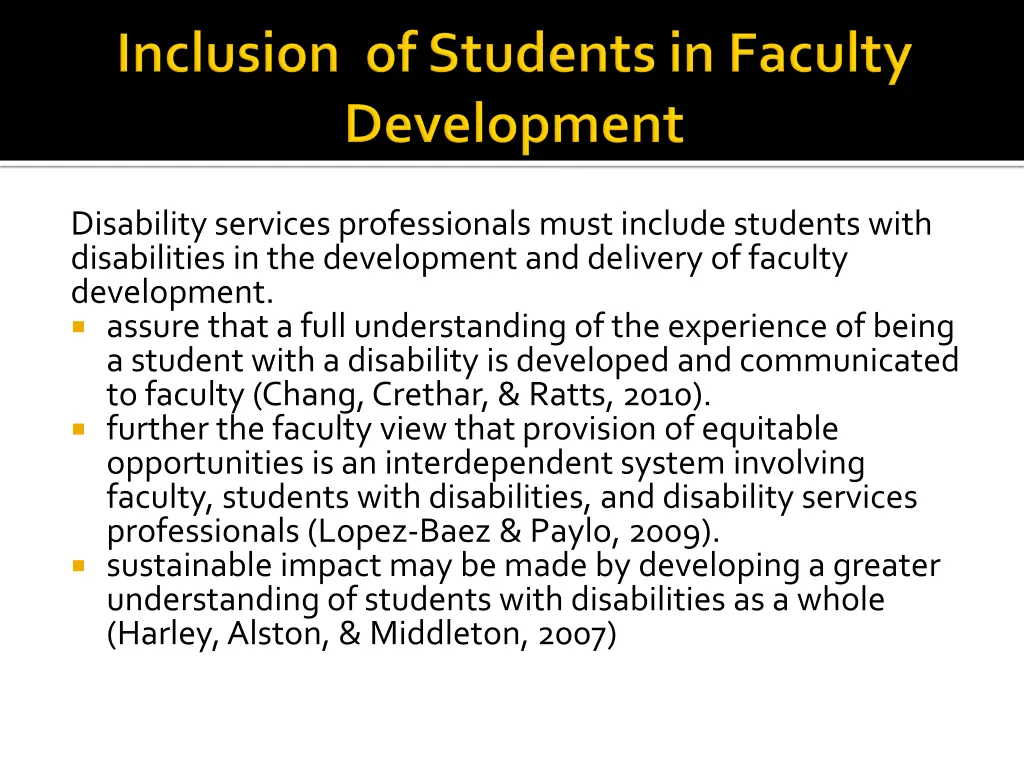 disability services professionals must include