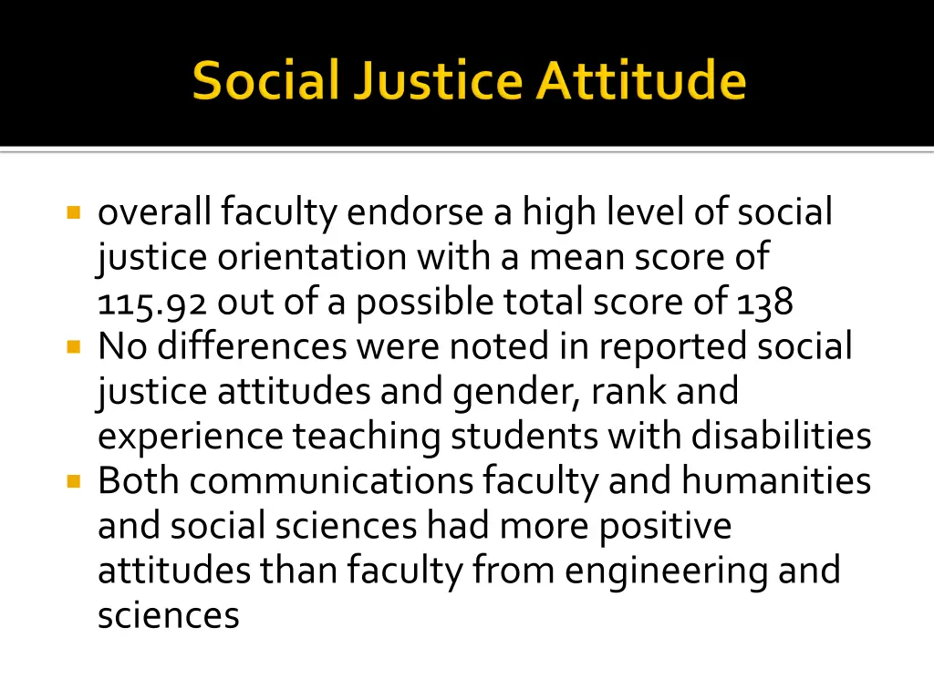 overall faculty endorse a high level of social