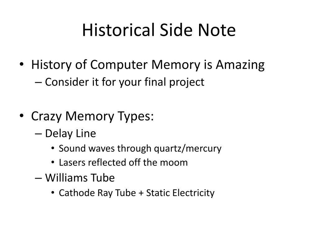historical side note