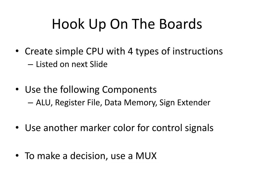 hook up on the boards