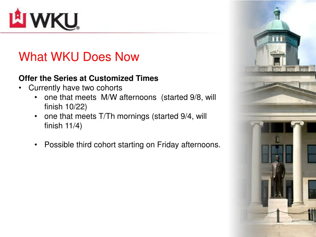 what wku does now 1