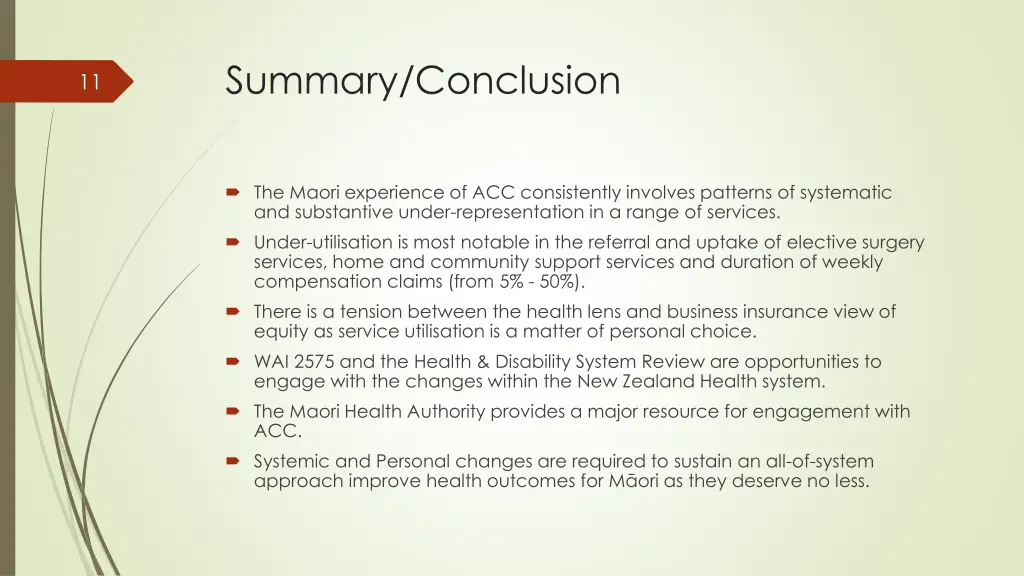 summary conclusion