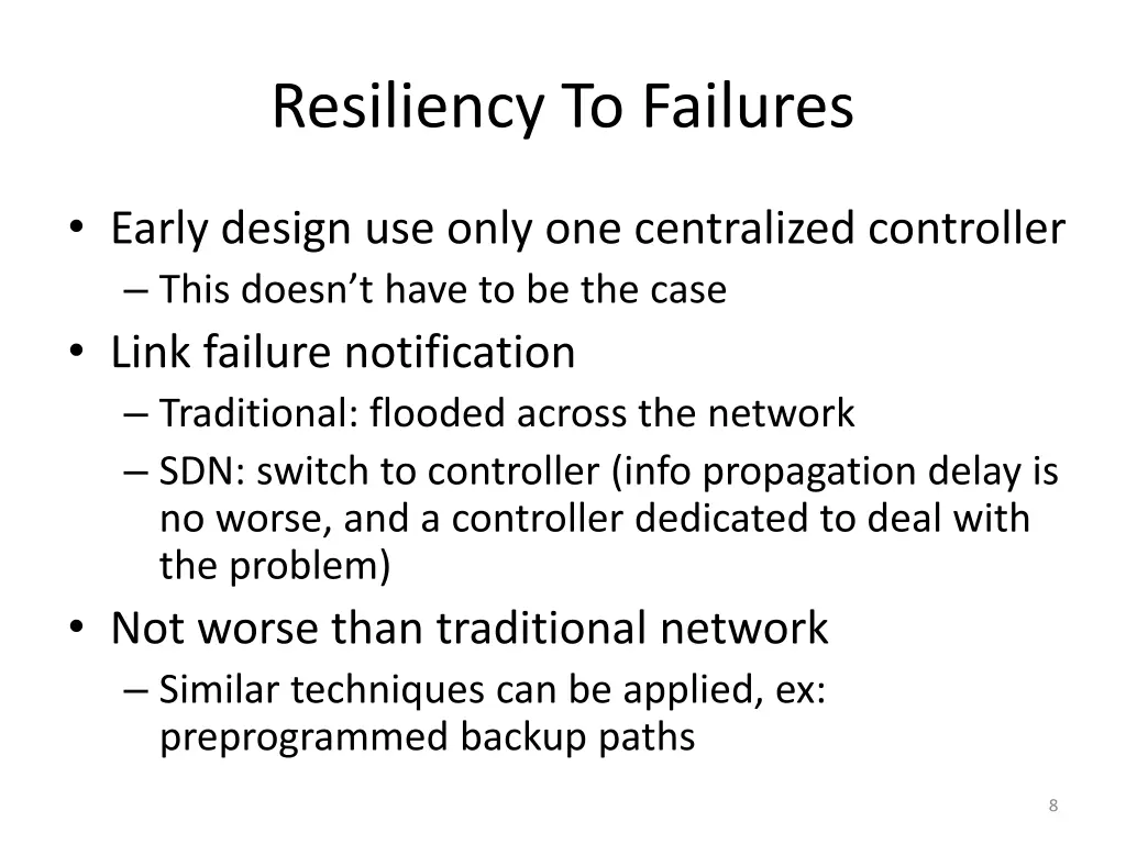 resiliency to failures 1