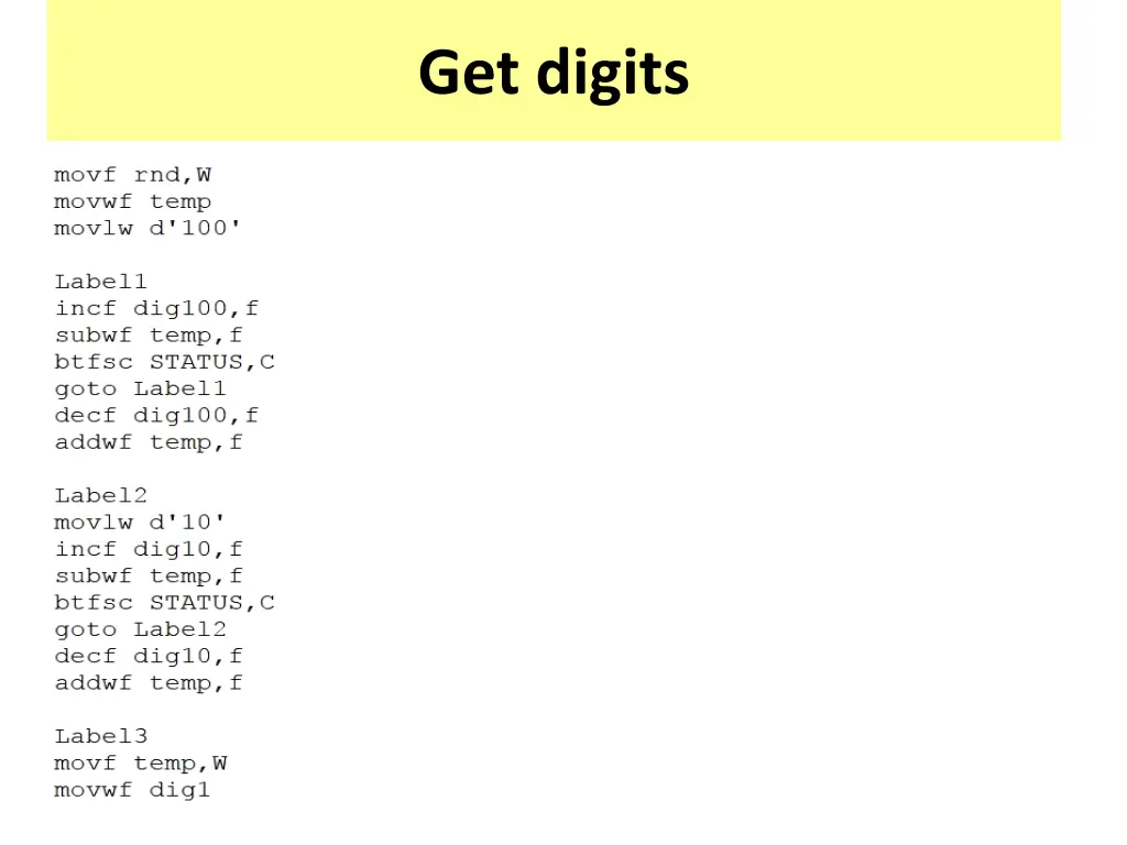 get digits