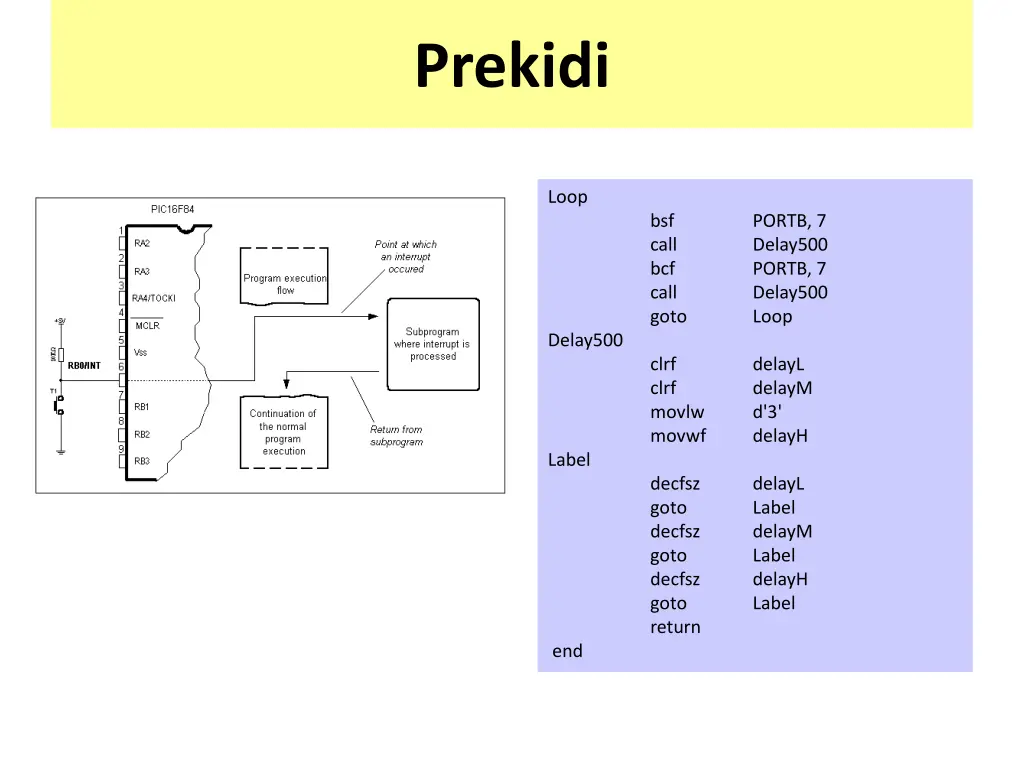 prekidi