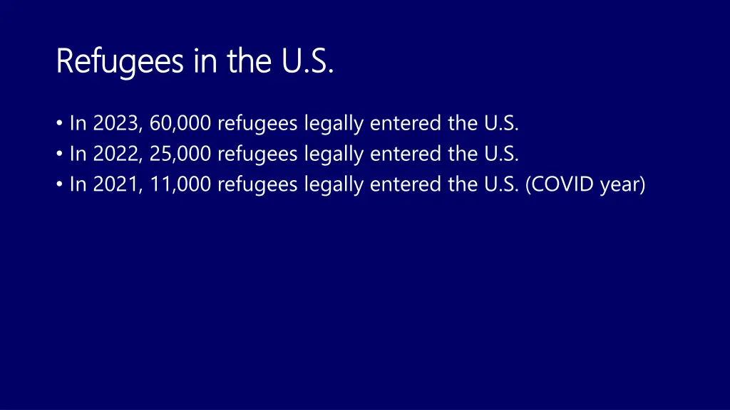 refugees in the u s refugees in the u s